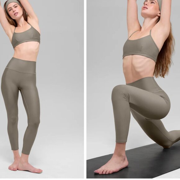 Alo 7/8 High Waist Airlift Leggings in Light Cocoa (Brown-ish Green) XS $134 - Picture 1 of 7